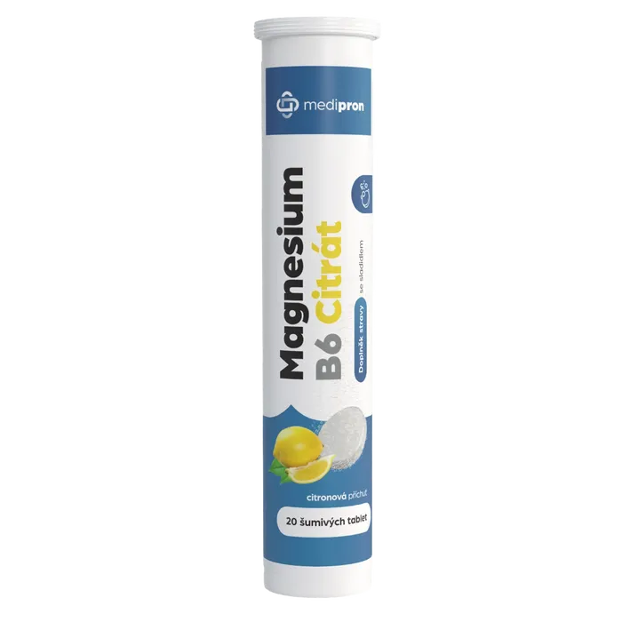 medipron Magnesium B6 citrát 20 šumivých tablet